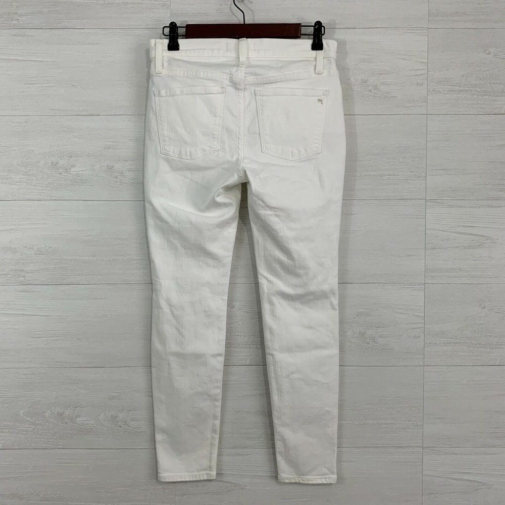 Madewell 27S Ivory 9" High Rise Skinny Jeans - Picture 3 of 8